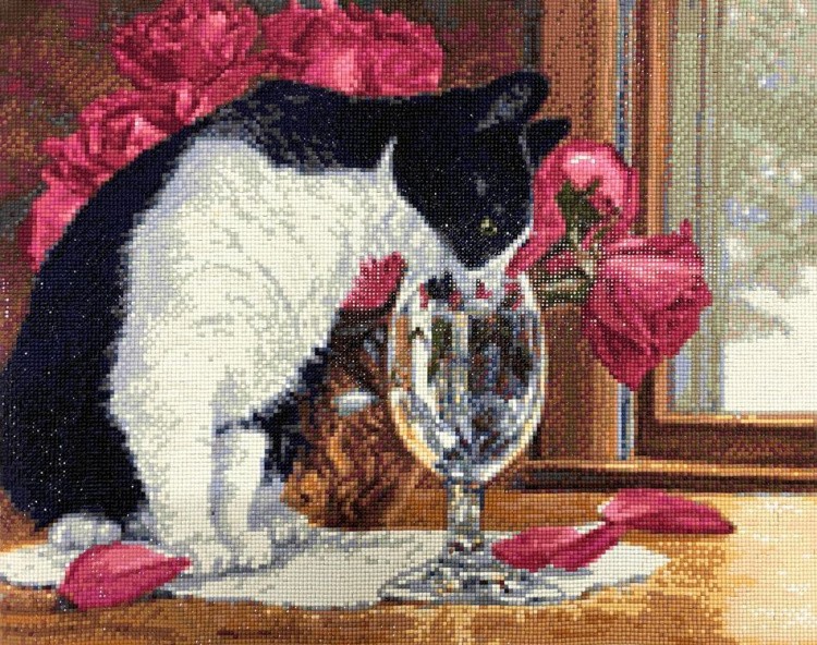 Алмазная вышивка «Кот-аристократ» — картинка 2