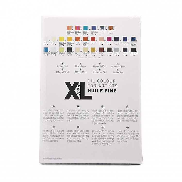 Краски Pebeo масляные 30 цветов набор XL с кистью 20 мл — картинка 6