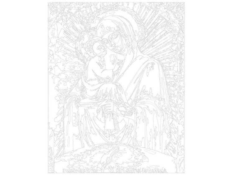 Картина по номерам «Почаевская икона Божией Матери» — картинка 3