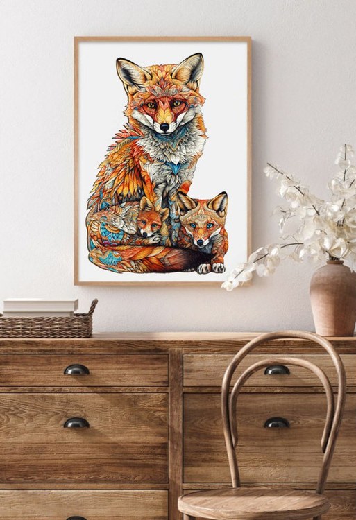 Деревянные пазлы «Лисья Семья S», Woodbests — картинка 8