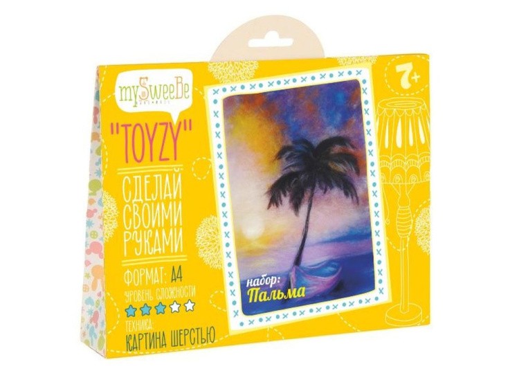 Картина шерстью «Пальма» — картинка 2