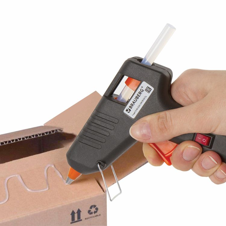 Клеевой пистолет 15 Вт для стержня 7 мм, с выключателем, Brauberg — картинка 6