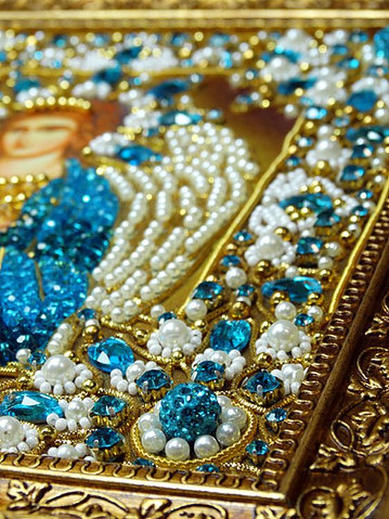 Набор вышивки хрустальными камнями «Ангел Хранитель» (золото) — картинка 14