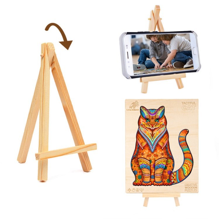 Деревянные пазлы «Сидящий Кот L», Woodbests — картинка 8