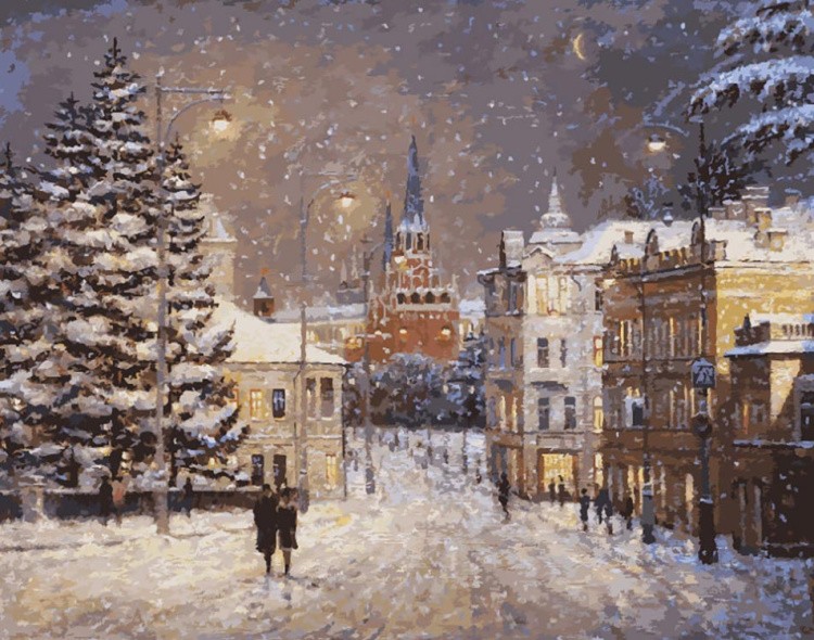 Картина по номерам «Снег на Волхонке»