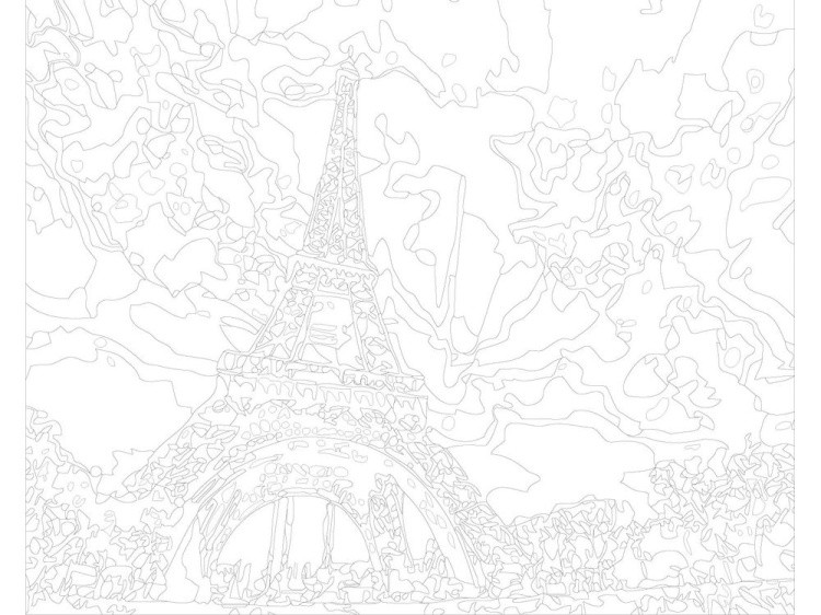 Картина по номерам «Эйфелева башня на закате» — картинка 3