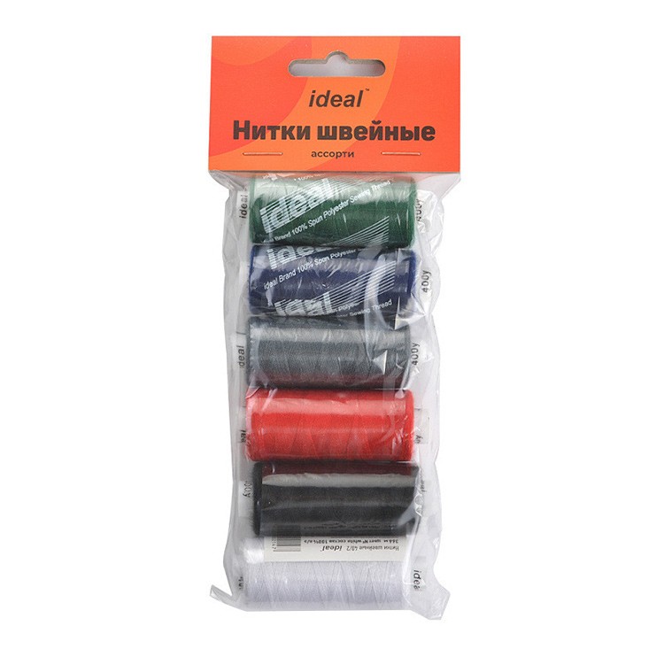Набор бытовых ниток 40/2 Ассорти №1 (6 шт.) — картинка 2