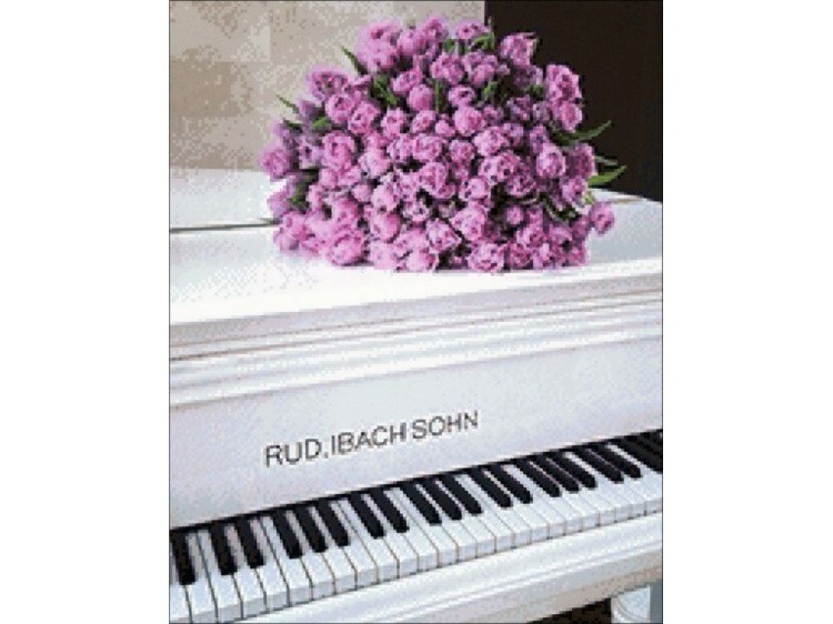 Алмазная вышивка «Цветы на рояле» — картинка 2