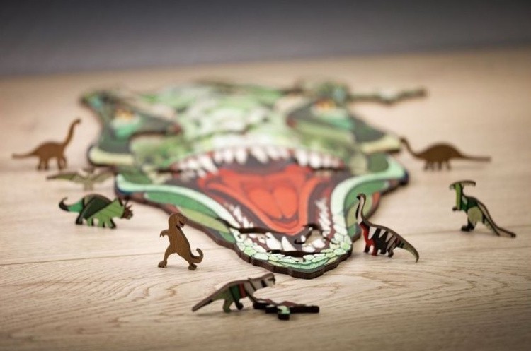 Деревянный пазл-головоломка «Динозавр», Eco Wood Art — картинка 4