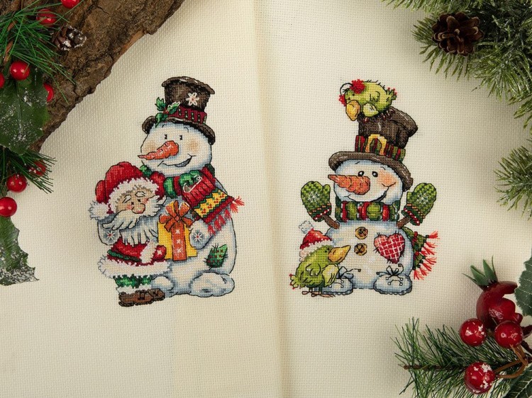 Набор для вышивания «Снеговичок и Дед Мороз» — картинка 5