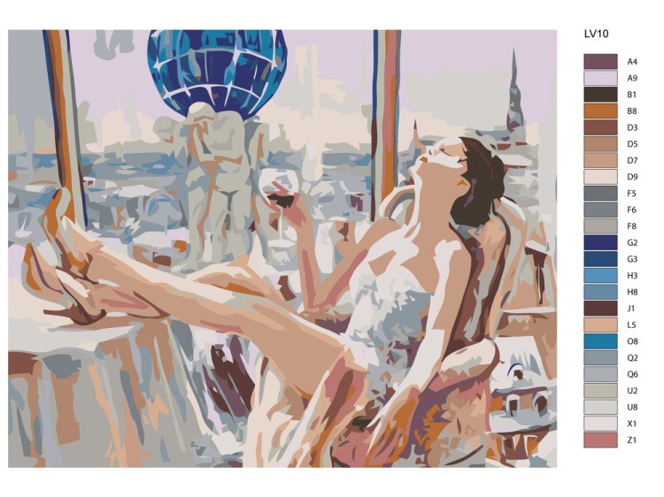 Картина по номерам «Бокал вина» — картинка 2