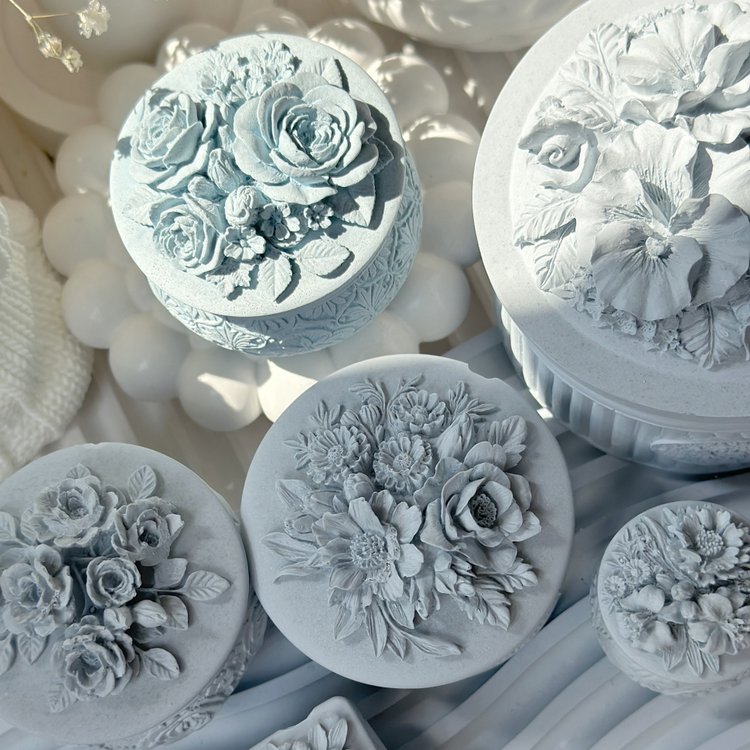 Силиконовый молд - Контейнер/банка для свечей с крышкой №6, 6x5 см, 1 шт. — картинка 5