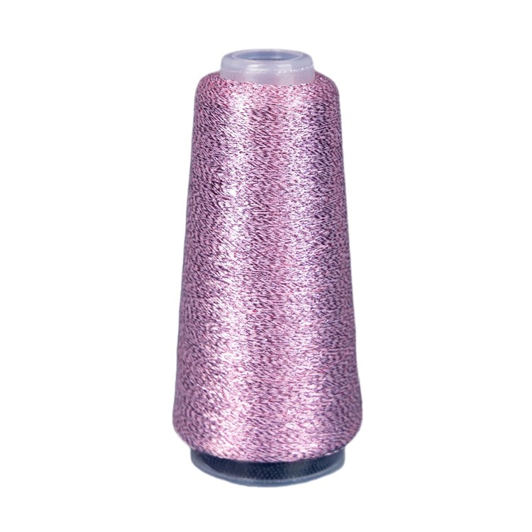 Пряжа бобинная OnlyWe Alluring shine (Аллюринг шайн) (L04), темно-розовый с темно-розовым люрексом, 1 шт., 50 г