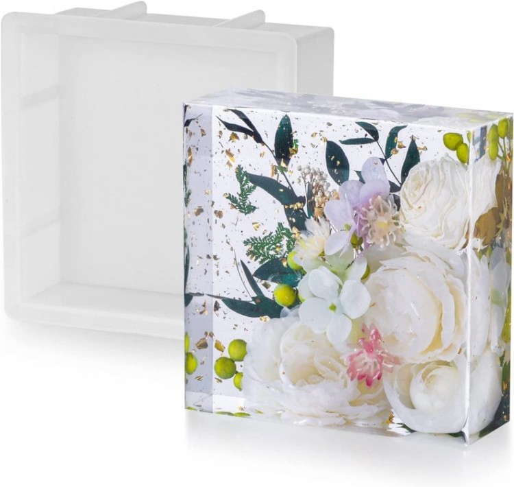 Силиконовый молд - Объемный квадрат, 23x23см 1 шт. — картинка 2