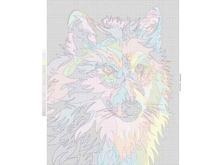 Картина по номерам «Радужный волк» — картинка 4