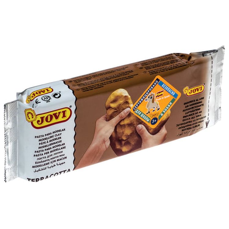 Паста (масса) для моделирования и лепки JOVI, отвердевающая, 1000 г, терракотовая — картинка 4