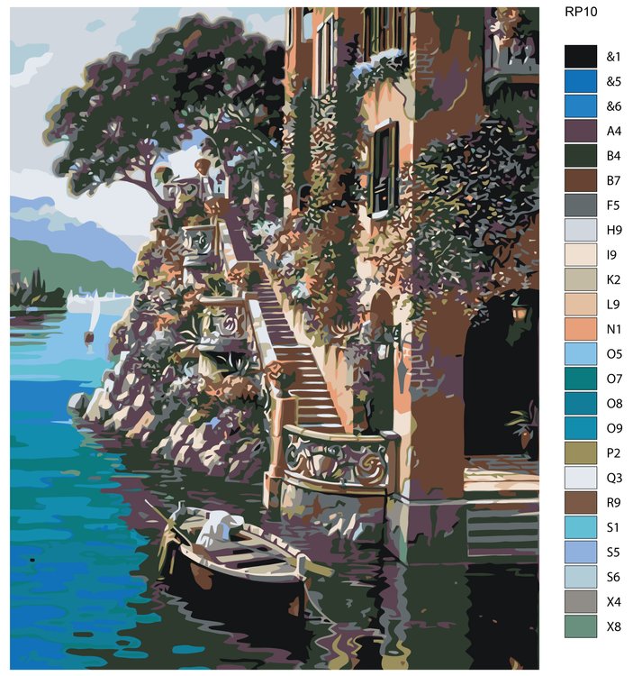 Картина по номерам «Лестница к воде» — картинка 2