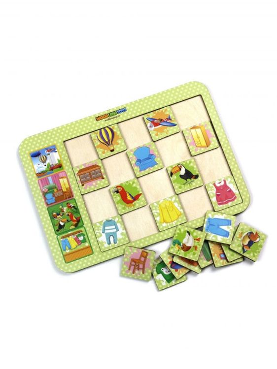 Развивающее пособие из дерева. Досочки «Ассоциации-2» — картинка 2