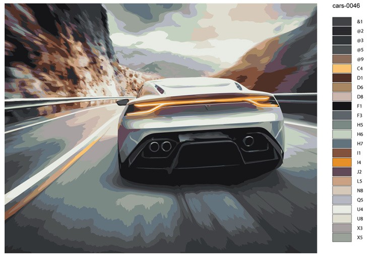 Картина по номерам «Машины: Поездка по горной дороге» — картинка 2