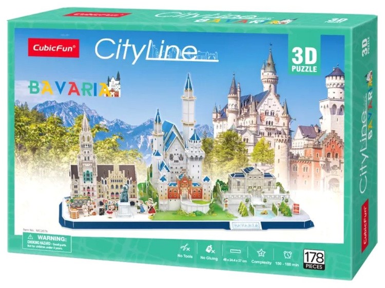 3D пазл CubicFun «CityLine. Бавария» — картинка 3