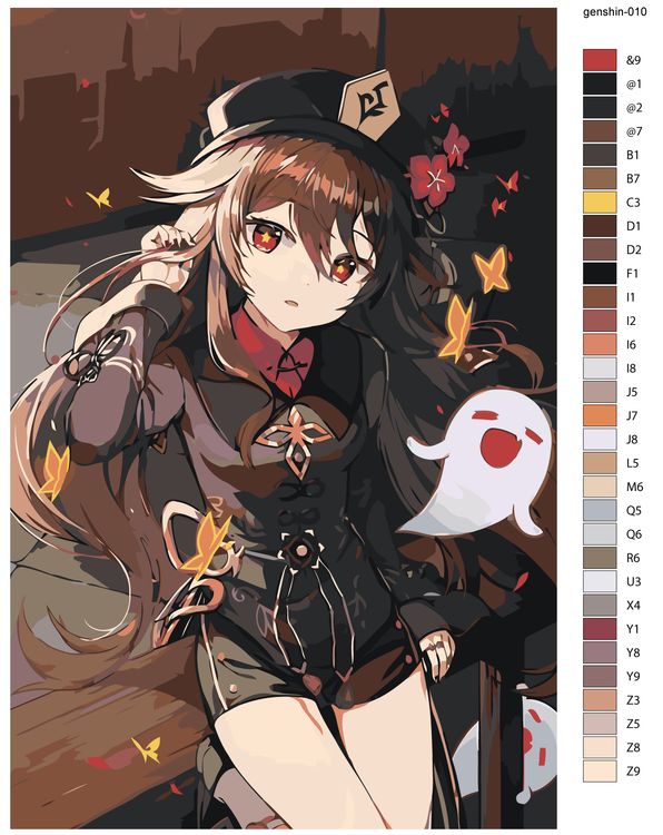 Картина по номерам «Genshin Impact Геншин Импакт: Ху Тао 2» — картинка 2