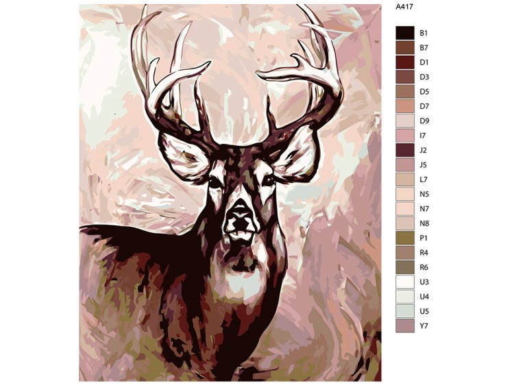 Картина по номерам «Лесной олень» — картинка 2