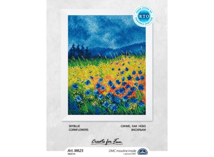 Набор для вышивания «Синие, как небо васильки» — картинка 3