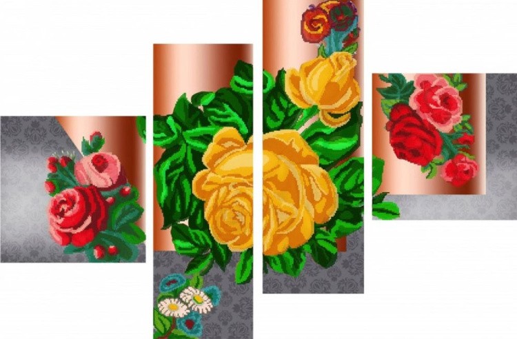Набор вышивки бисером «Нежные розы»