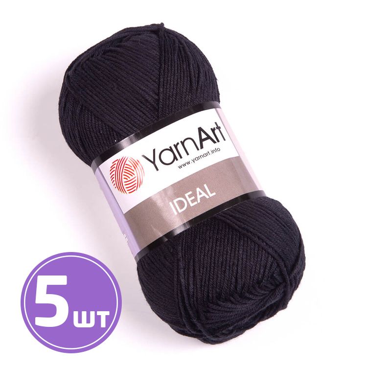 Пряжа YarnArt Ideal (221), черный, 5 шт. по 50 г