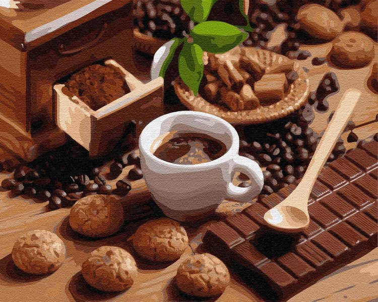 Картина по номерам «Шоколад с кофе»