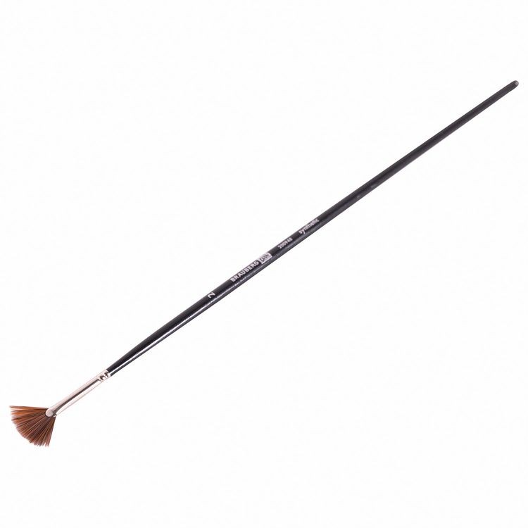 Кисть художественная профессиональная Art Classic, синтетика мягкая, веерная, № 2, длинная ручка, Brauberg — картинка 4