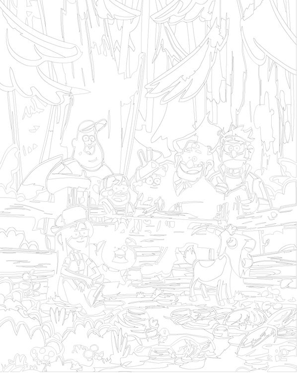 Картина по номерам «Gravity Falls Гравити Фолз: Персонажи» — картинка 3