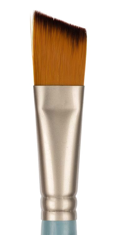 Кисть синтетика №20, плоская со скосом, 5 шт., короткая ручка, Vista-Artista — картинка 2