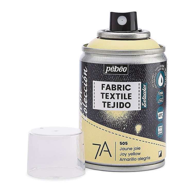 Краска для текстиля 7А Spray (аэрозоль), цвет: желтая радость, 100 мл, Pebeo — картинка 4