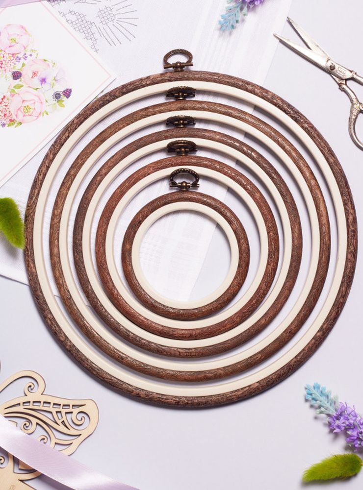 Пяльцы-рамка каучуковые, диаметр 9,5 см, h=10 — картинка 2