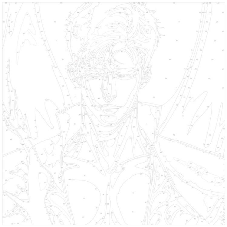 Картина по номерам «Голубоглазый парень» — картинка 3