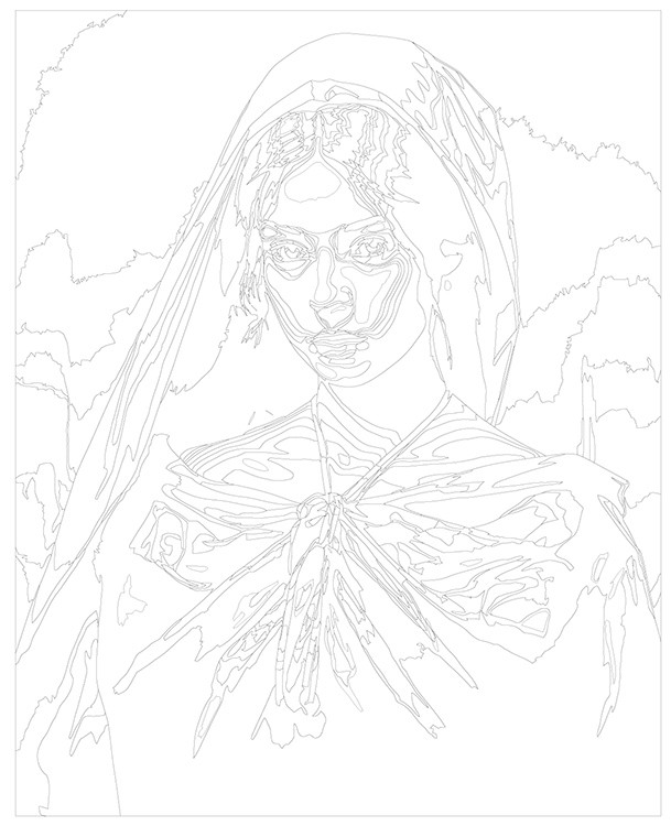 Картина по номерам «Девушка в стиле викторианской эпохи» — картинка 3