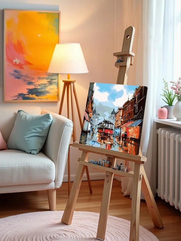 Картина по номерам «Дождливые улицы города» — картинка 9