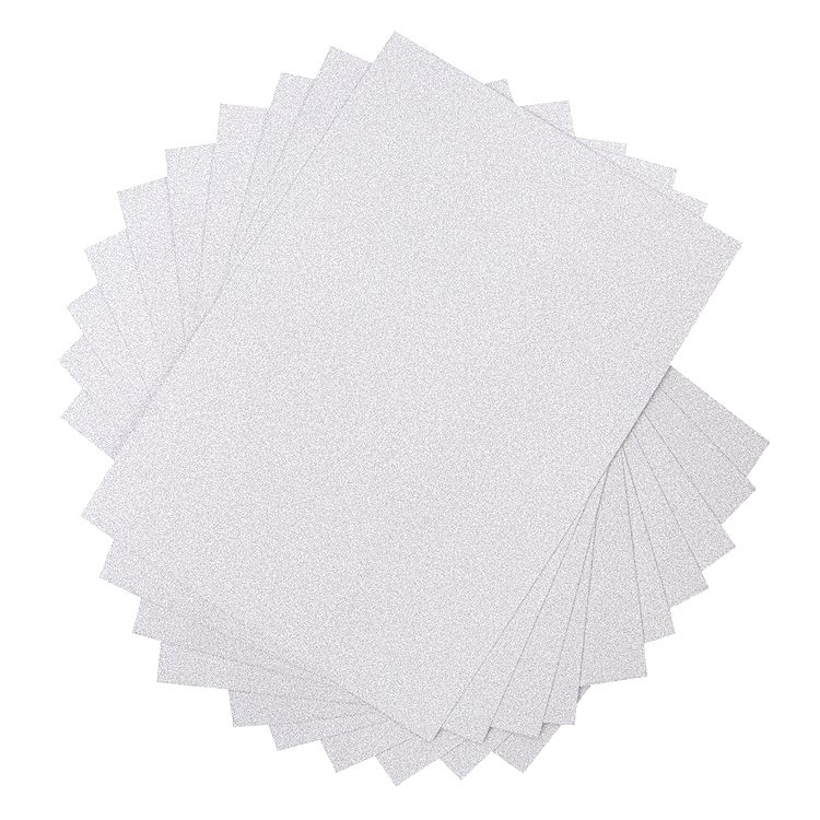 Бумага цветная, глиттерная, 250 г/м2, А4 (21х29,7 см), 10 шт., цвет: под серебро, Vista-Artista — картинка 2