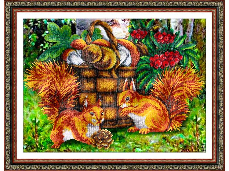 Набор вышивки бисером «Белочки» — картинка 2