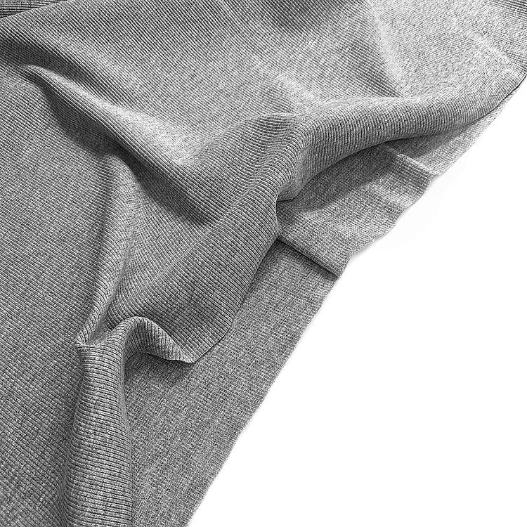 Ткань трикотаж Кашкорсе с лайкрой, 3 м x 120 см, 350 г/м², цвет: серый меланж, TBY — картинка 4