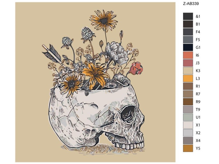 Картина по номерам «Череп» — картинка 2