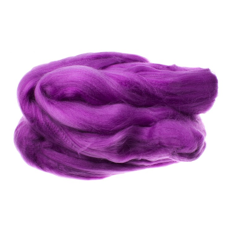 Волокно для валяния Семёновская пряжа акрил, цвет Пурпурный, 100 г