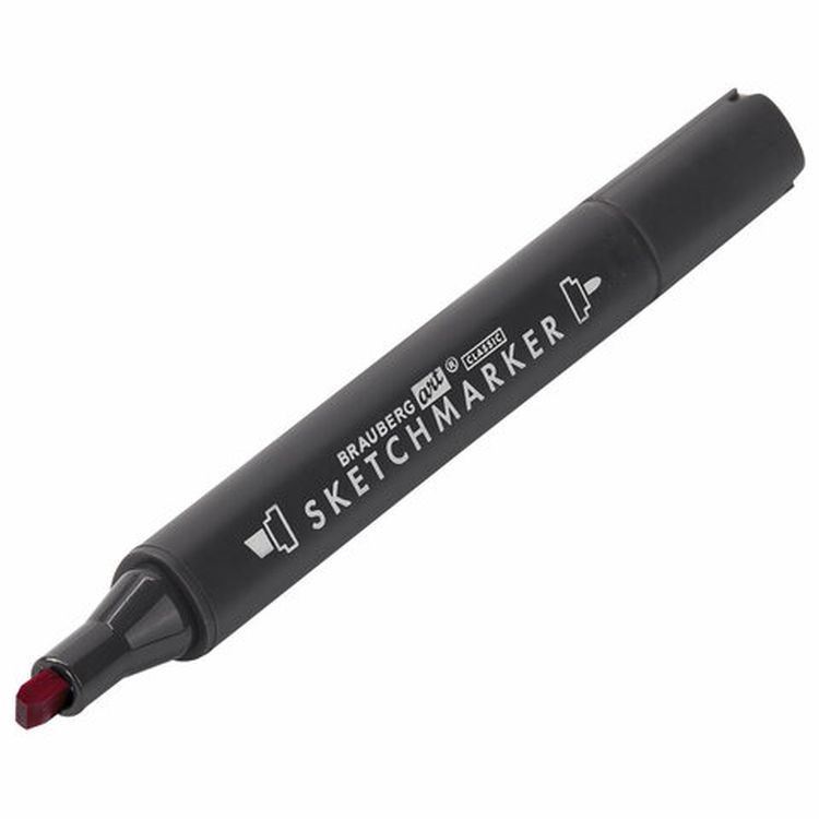 Маркер для скетчинга двусторонний 1 мм - 6 мм BRAUBERG ART CLASSIC, цвет: ярко-красный — картинка 5