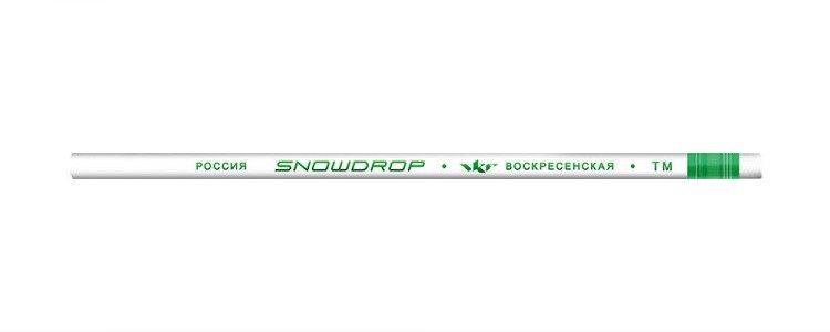 Набор графитных карандашей ВКФ «Snowdrop» с ластиком ТМ (HB) круглых, 3 шт. — картинка 2
