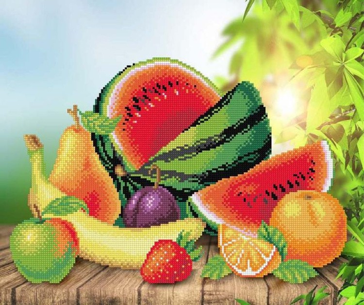 Рисунок на ткани «Натюрморт с фруктами»