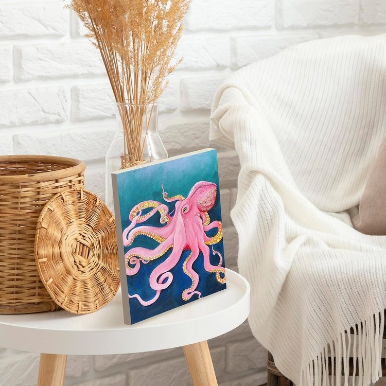 Картина по номерам с поталью «Осьминог» — картинка 2