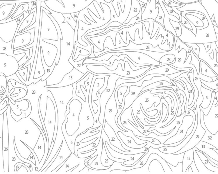 Картина по номерам «Букет Цветочное изобилие» — картинка 4