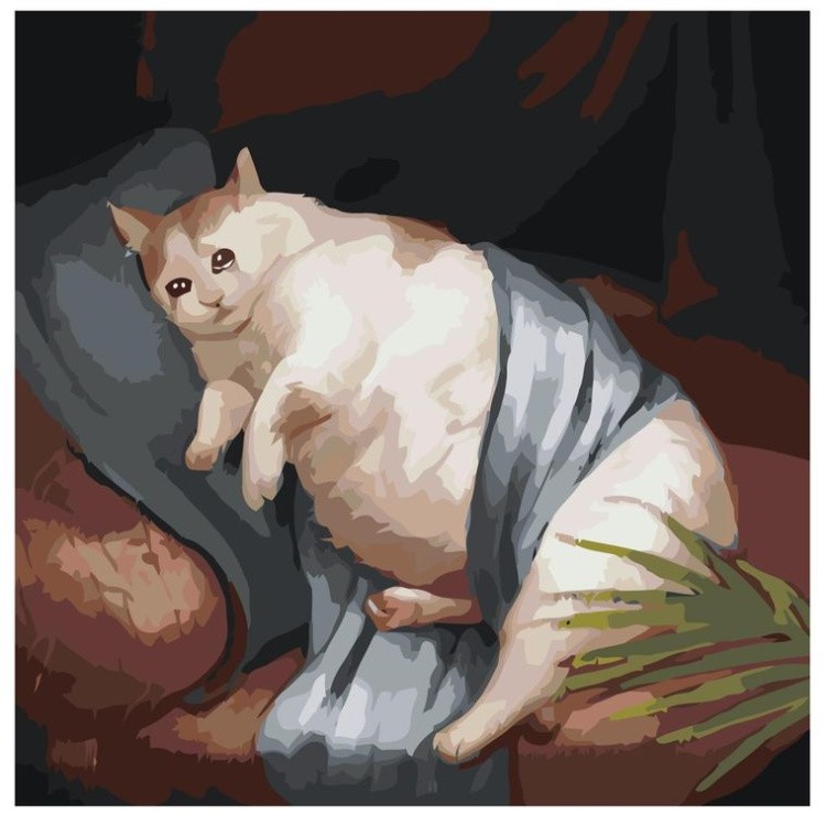 Картина по номерам «Грустный кот»