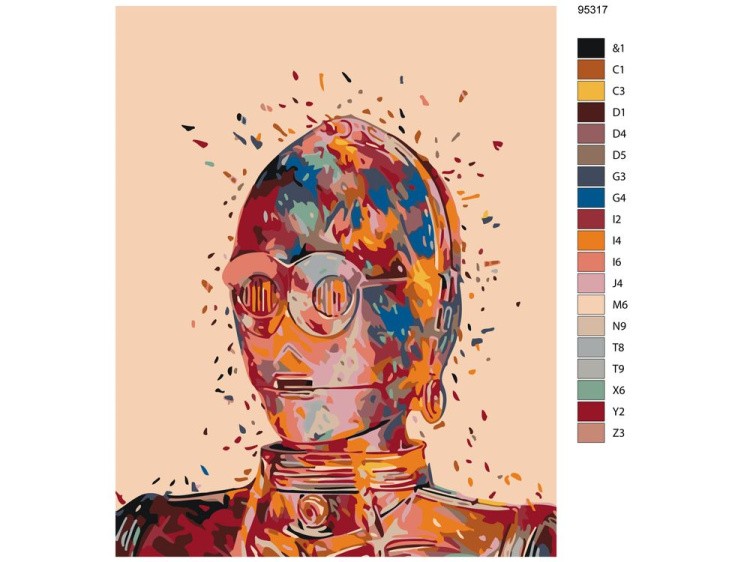 Картина по номерам «Звездные войны. C-3PO» — картинка 2